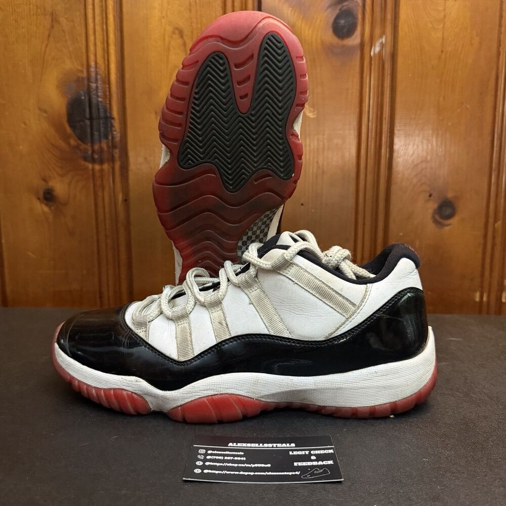 Jordan 11 Retro Low Concord Bred (AV2187-160) Size 10.5 Men Red Bottom